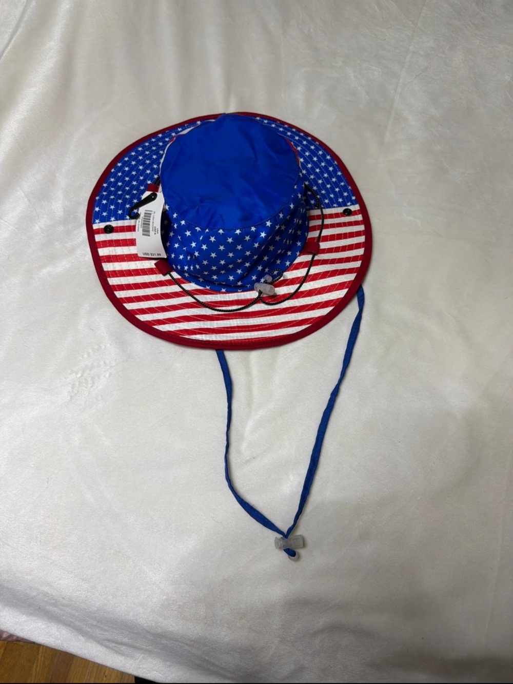 Patriotic Sun Hat - Blue & Red Stars and Stripes
